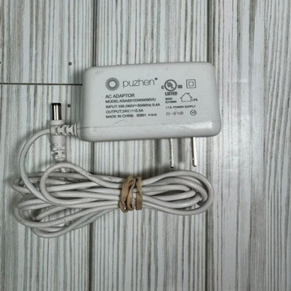 Puzhen AC Adaptor KSA0122400050VU 24V 0.5A Power Supply Wall Charger White